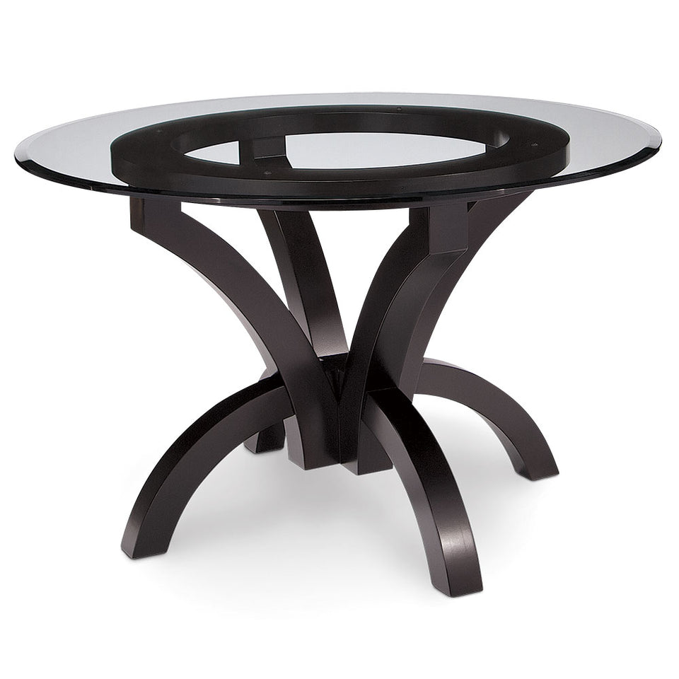 Adeline 48" Single Ped Table- Glass
