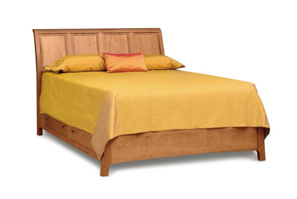 Sarah Sleigh King Storage Bed in Cherry