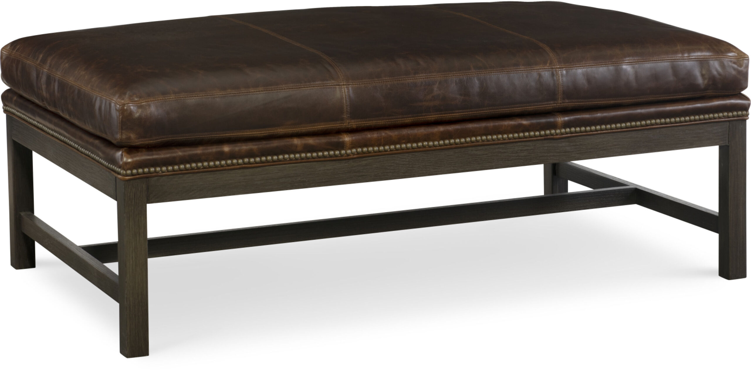 Kyle Leather Rectangular Ottoman