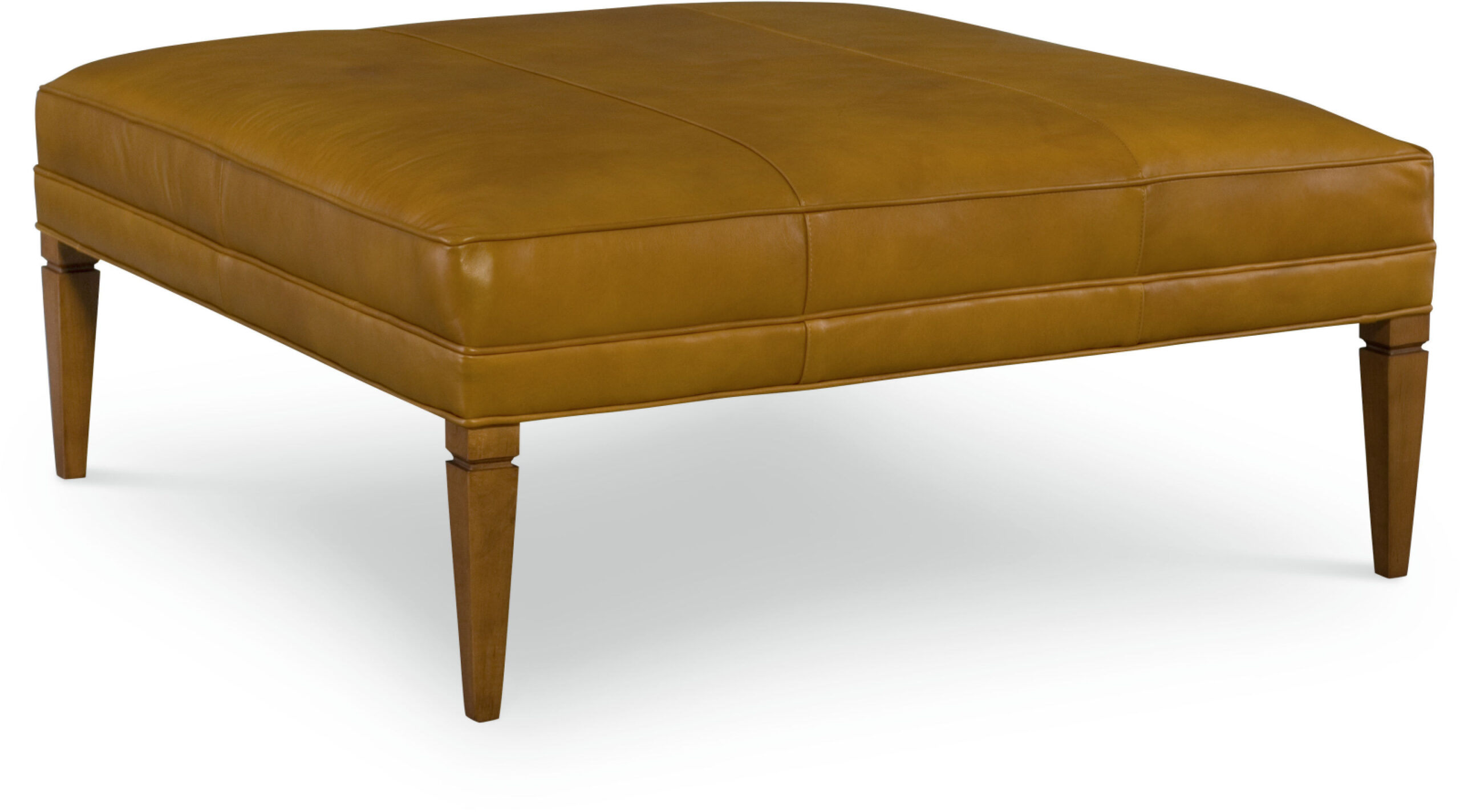 Terrance Large Leather Square Ottoman