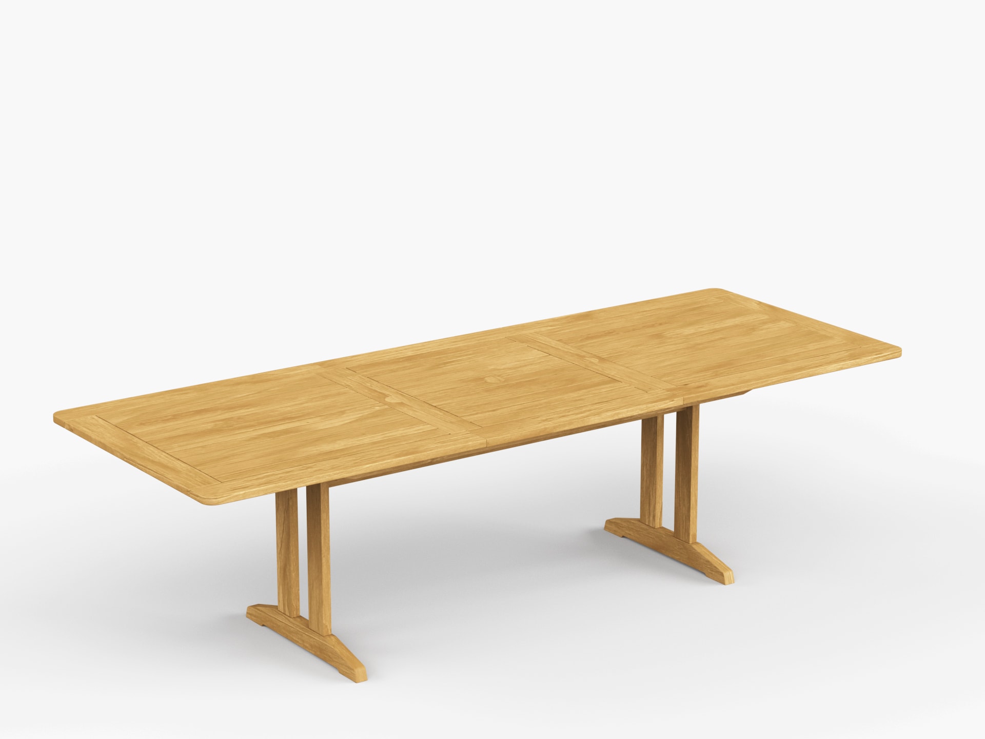 Foundations 74"-103" x 38" Extending Teak Dining Table