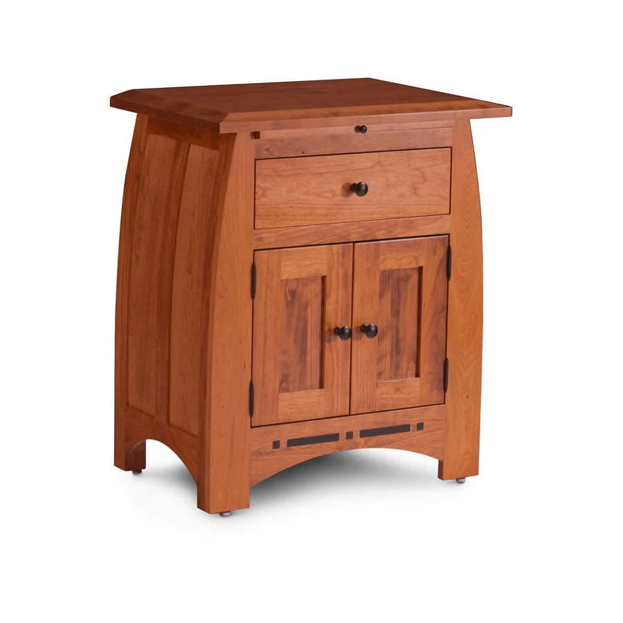 Aspen Nightstand with Doors and Inlay