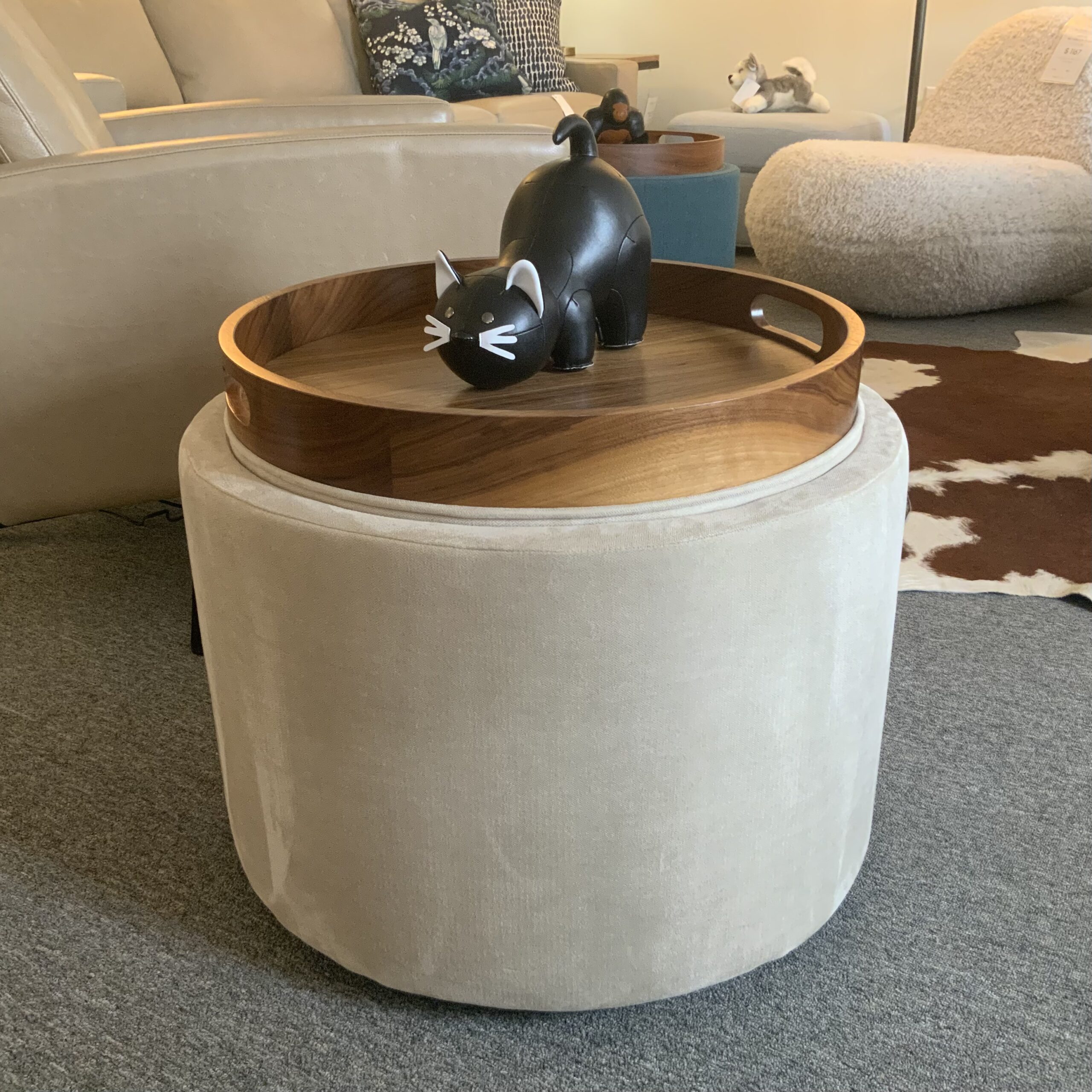 Otis Round Storage Ottoman