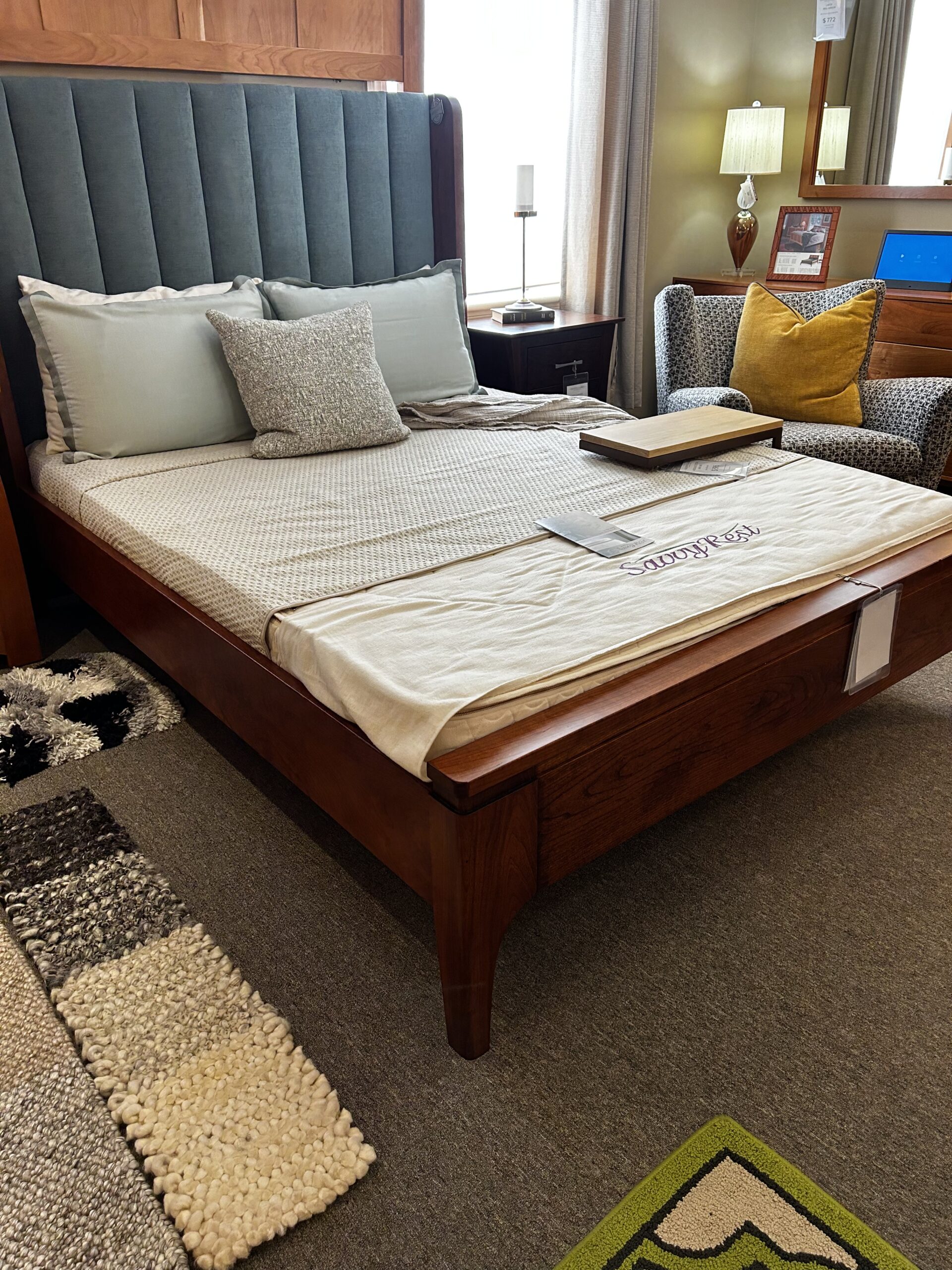 Cole Upholstered Bed Frame in Queen size