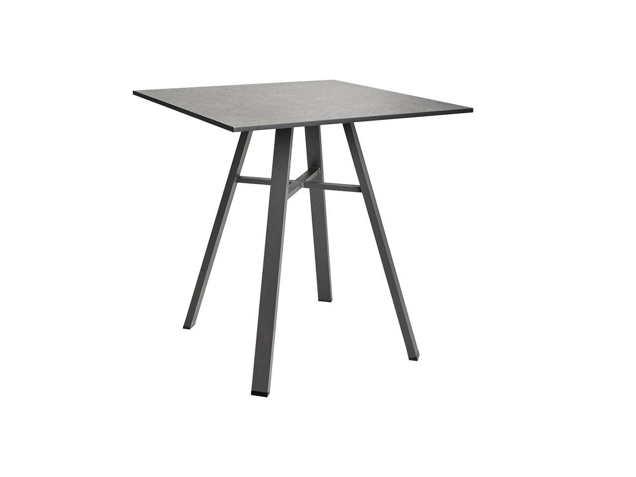 Harmony Gray 29" Square Bistro Table w/ Dark Gray HPL