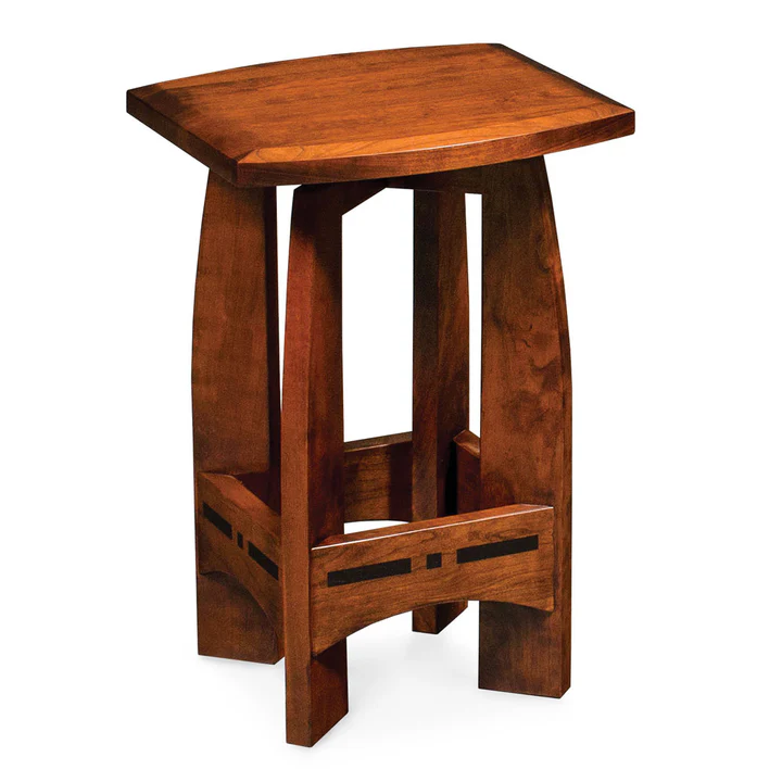 Aspen Backless Swivel Barstool with Inlay