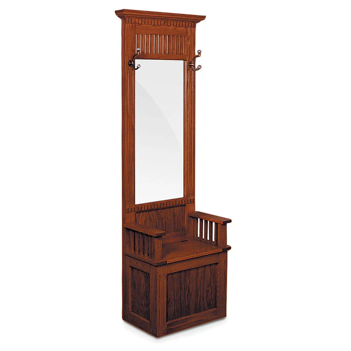 Mission Hall Seat with Beveled Mirror