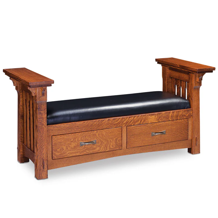 Ryan 2-Drawer Santa Fe Bench