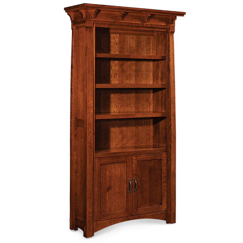 MäRyan Bookcase with Doors on Bottom